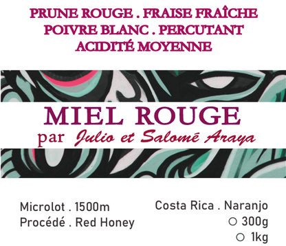 Costa Rica - Miel Rouge par Julio et Salomé Araya